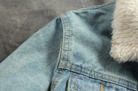 Стильная теплая мужская джинсовая куртка на меху фото