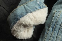 Стильная теплая мужская джинсовая куртка на меху фото