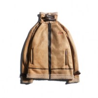 Мужская модная куртка дубленка с ремешками фото