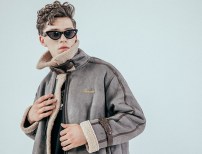 Мужская модная куртка дубленка с ремешками фото