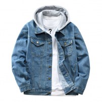 Джинсовка классическая с капюшоном фото