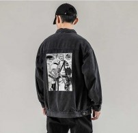 Классическая куртка джинсовая с фото рисунком на спине фото