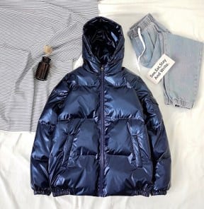 Дутая куртка с блеском 