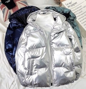 Дутая куртка с блеском 