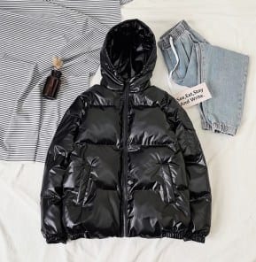 Дутая куртка с блеском 