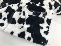 Свободная теплая плюшевая кофта куртка с коровьим принтом фото