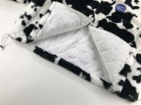 Свободная теплая плюшевая кофта куртка с коровьим принтом фото