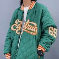 Стеганый бомбер американка теплая оверсайз фото