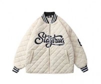 Стеганый бомбер американка теплая оверсайз фото