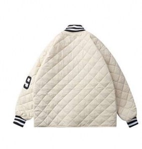 Стеганый бомбер американка теплая оверсайз фото