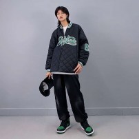 Стеганый бомбер американка теплая оверсайз фото