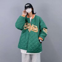 Стеганый бомбер американка теплая оверсайз фото