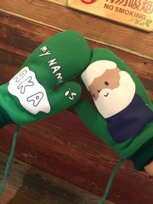 Новогодние варежки с Дедом Морозом фото