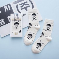 Высокие носки с танцующими человечками фото