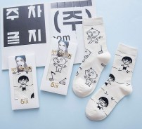 Высокие носки с танцующими человечками фото