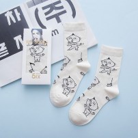 Высокие носки с танцующими человечками фото