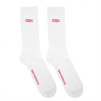 Высокие носки с надписью 032c фото