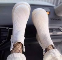 Женские ботинки челси высокие стеганые зимние