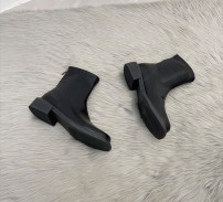 Женские полусапоги трубы с квадратным носом - мысом фото