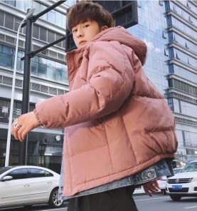 Мужская дутая спортивная куртка зимняя фото