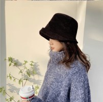 Женская черная вельветовая панама фото