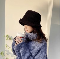 Женская черная вельветовая панама фото