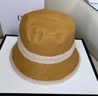 Женская двусторонняя панама кожаная + плюшевая фото