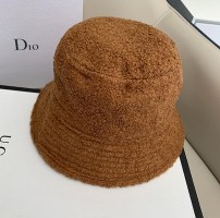 Женская двусторонняя панама кожаная + плюшевая фото