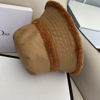 Женская двусторонняя панама кожаная + плюшевая фото