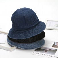 Женская панама из джинса с широким поясом фото