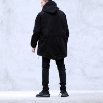 Мужская длинная черная куртка парка фото