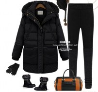 Женский пуховик парка с мехом на зиму фото