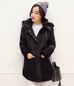 Женский пуховик парка с мехом на зиму фото