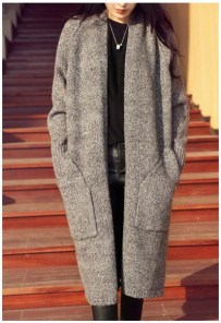 Женское легкое длинное пальто кофта без застежек фото