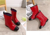 Женские однотонные полу ботинки с резины фото