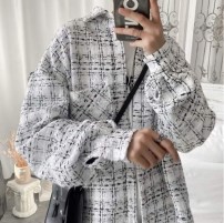 Мужская прошитая рубашка в клетку - теплая фото