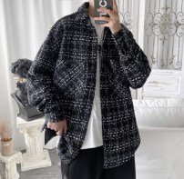 Мужская прошитая рубашка в клетку - теплая фото