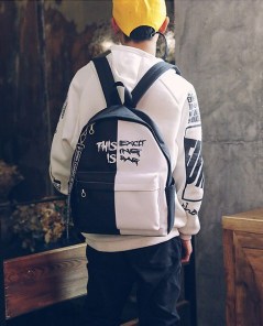 Двухцветный рюкзак с надписью фото