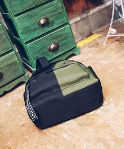 Двухцветный рюкзак с надписью фото