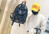 Черный рюкзак с коноплей фото