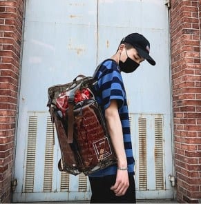 Прозрачный двойной рюкзак фото