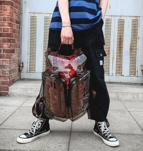 Прозрачный двойной рюкзак фото