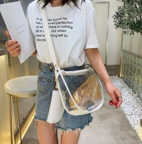 Женская сумка прозрачная + кошелек фото