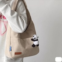 Женская большая сумка шопер на плечо - вельветовая фото