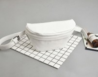 Женская однотонная бананка сумочка фото