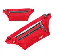 Классическая яркая спортивная поясная сумка бананка с сеточкой фото