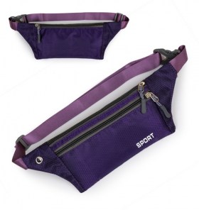 Классическая яркая спортивная поясная сумка бананка с сеточкой фото