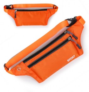 Классическая яркая спортивная поясная сумка бананка с сеточкой фото