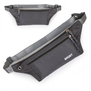 Классическая яркая спортивная поясная сумка бананка с сеточкой фото