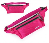 Классическая яркая спортивная поясная сумка бананка с сеточкой фото